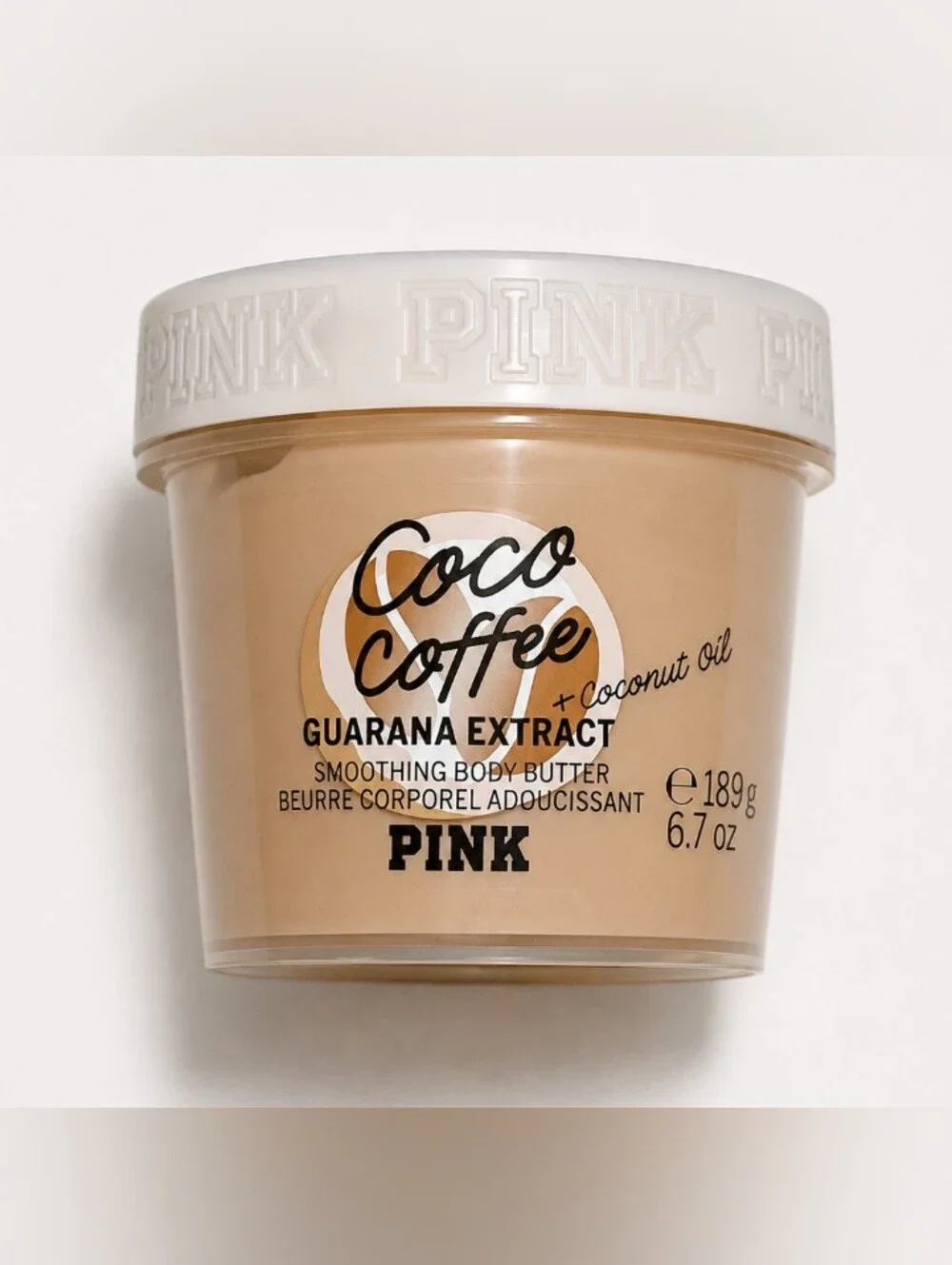 VS PINK Limited Edition Coco Coffee Scented Smoothing Body Butter 6.7 Oz NEW